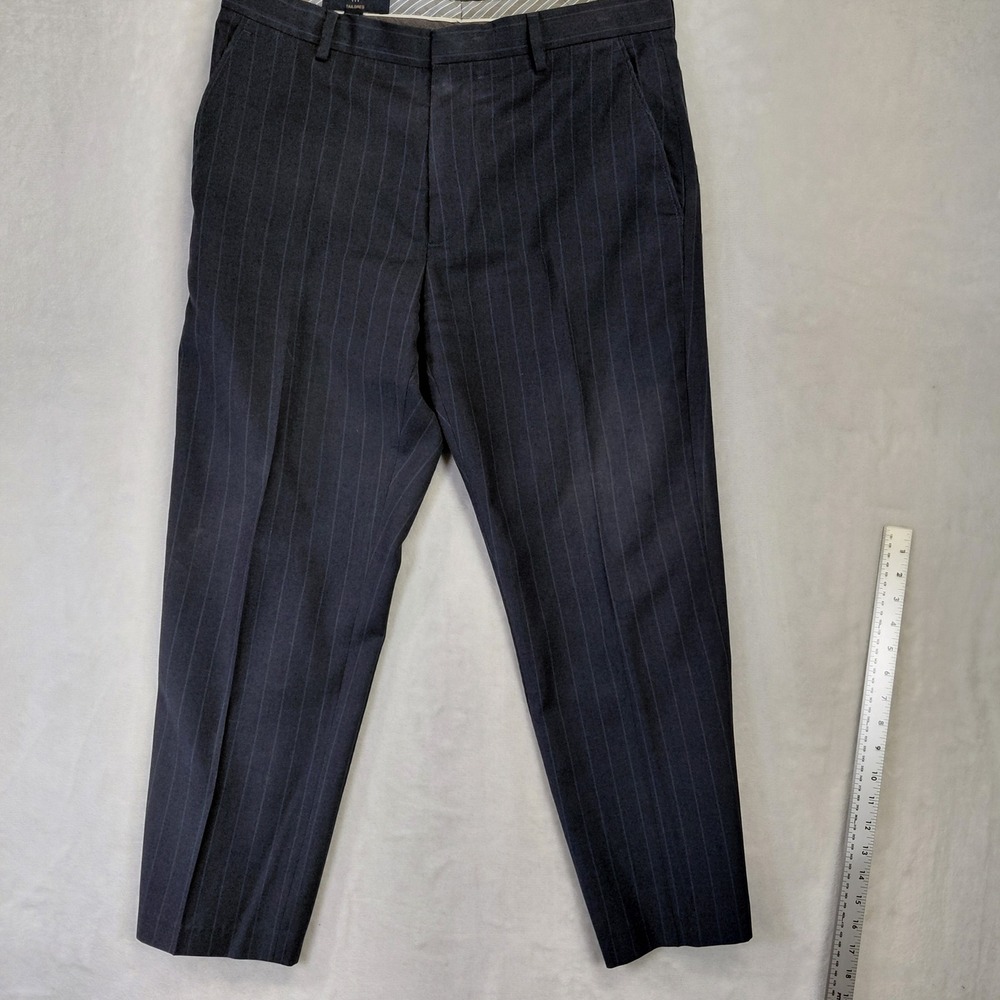 Banana Republic Tailored Mens Pinstripe Suit Pants 34x30 Charcoal Grey Trousers